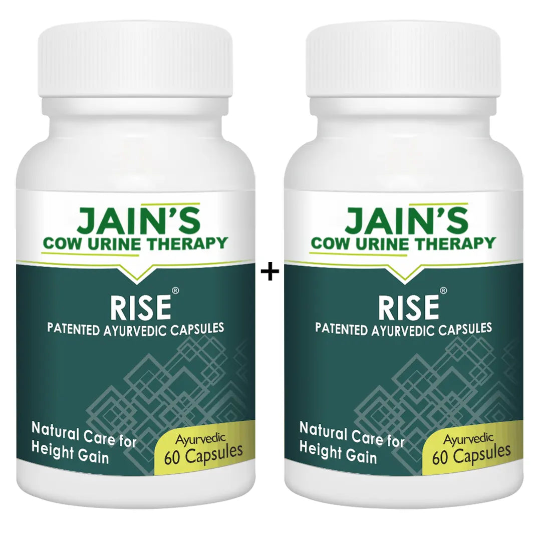 RISE Height Gain Capsule Pack of 60 By Jain's Cow Urine Therapy