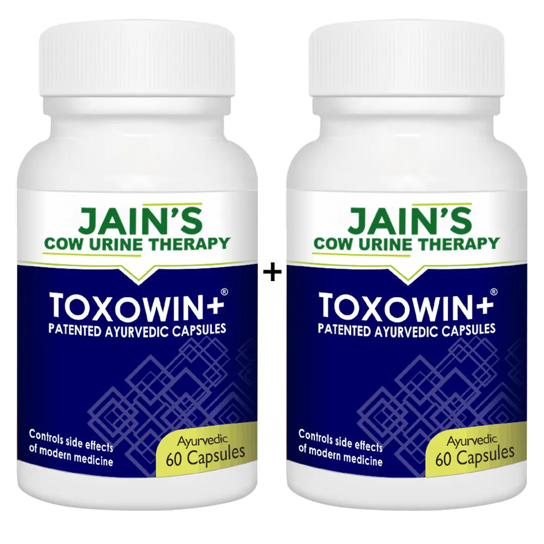 TOXOWIN+ Capsule Pack of 60 By Jain's Cow Urine Therapy