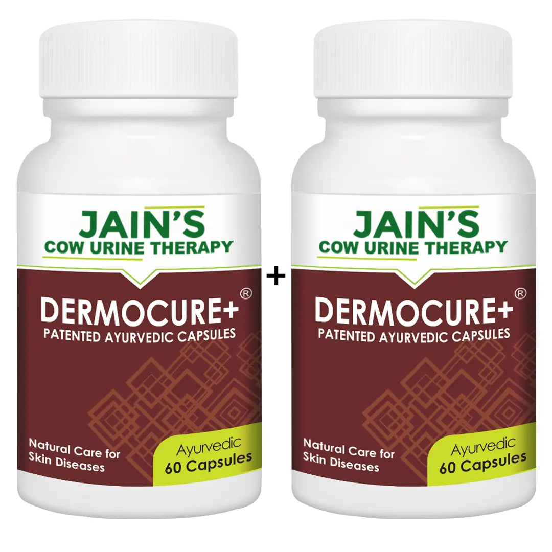 Jain's Cow Urine Therapy DERMOCURE+ Capsule Pack of 60
