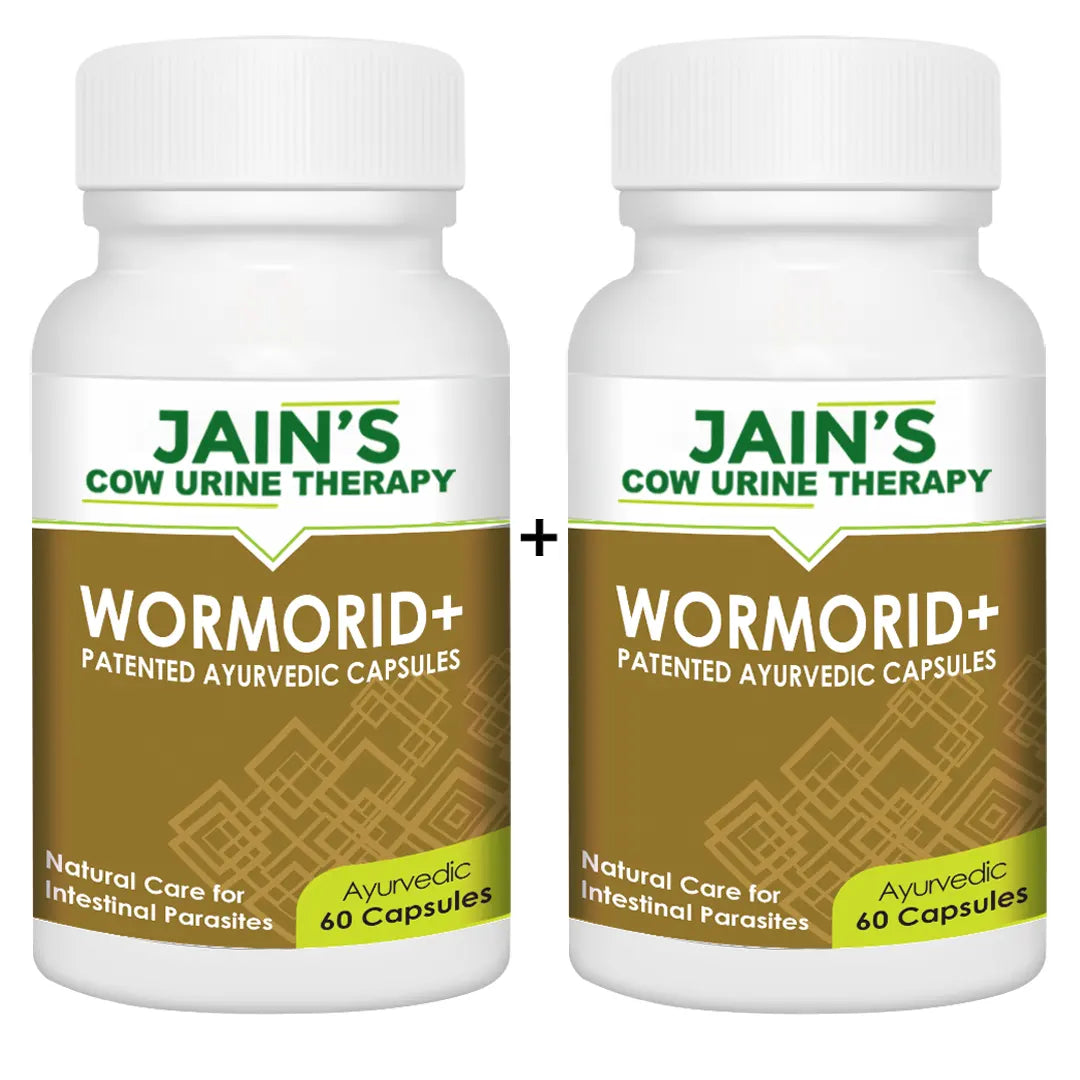 WORMORID Capsule Pack of 60 By Jain's Cow Urine Therapy