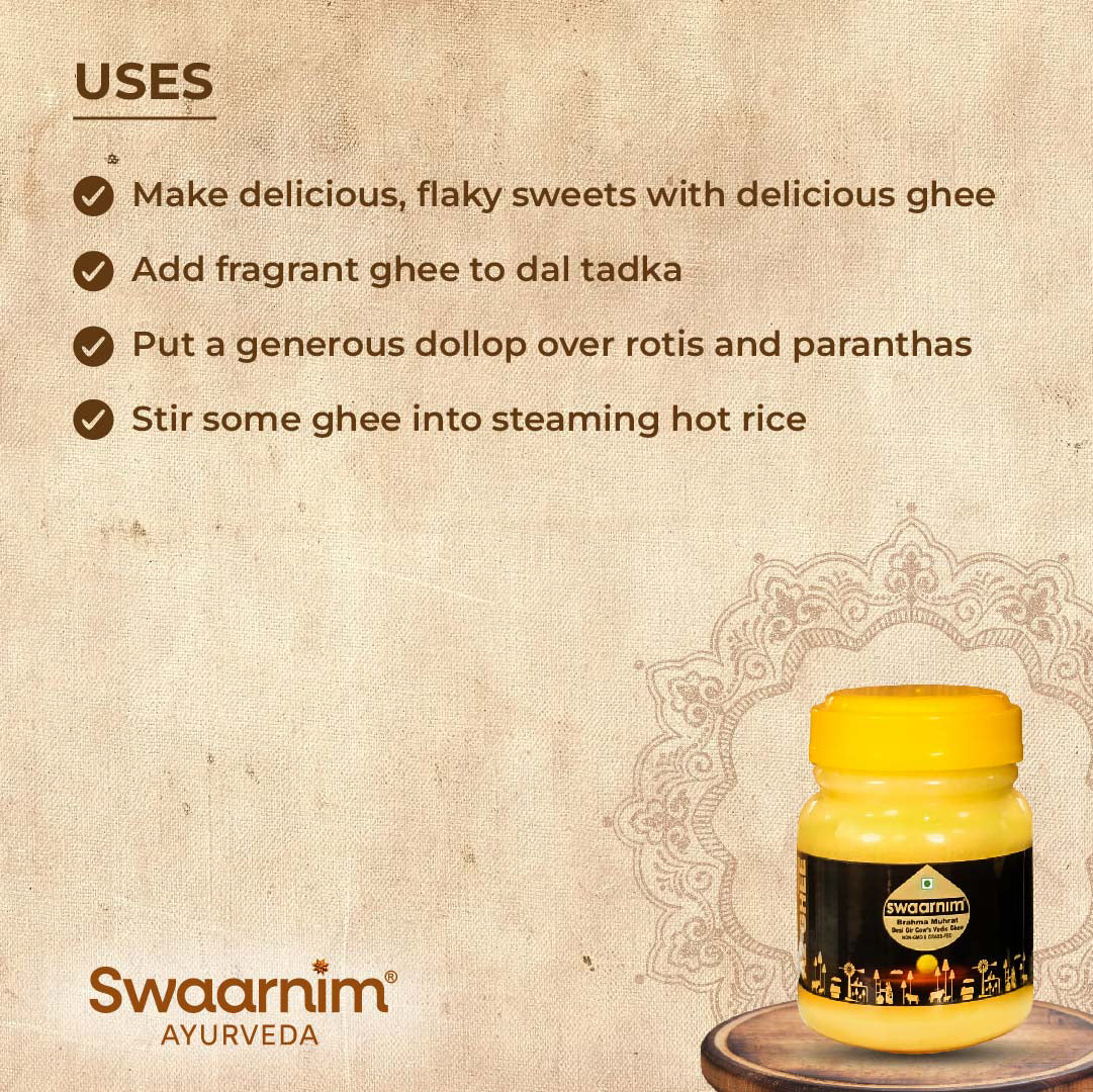 Uses Of Swaarnim Jain's A2 Brahma Muhurta Ghee 500ml