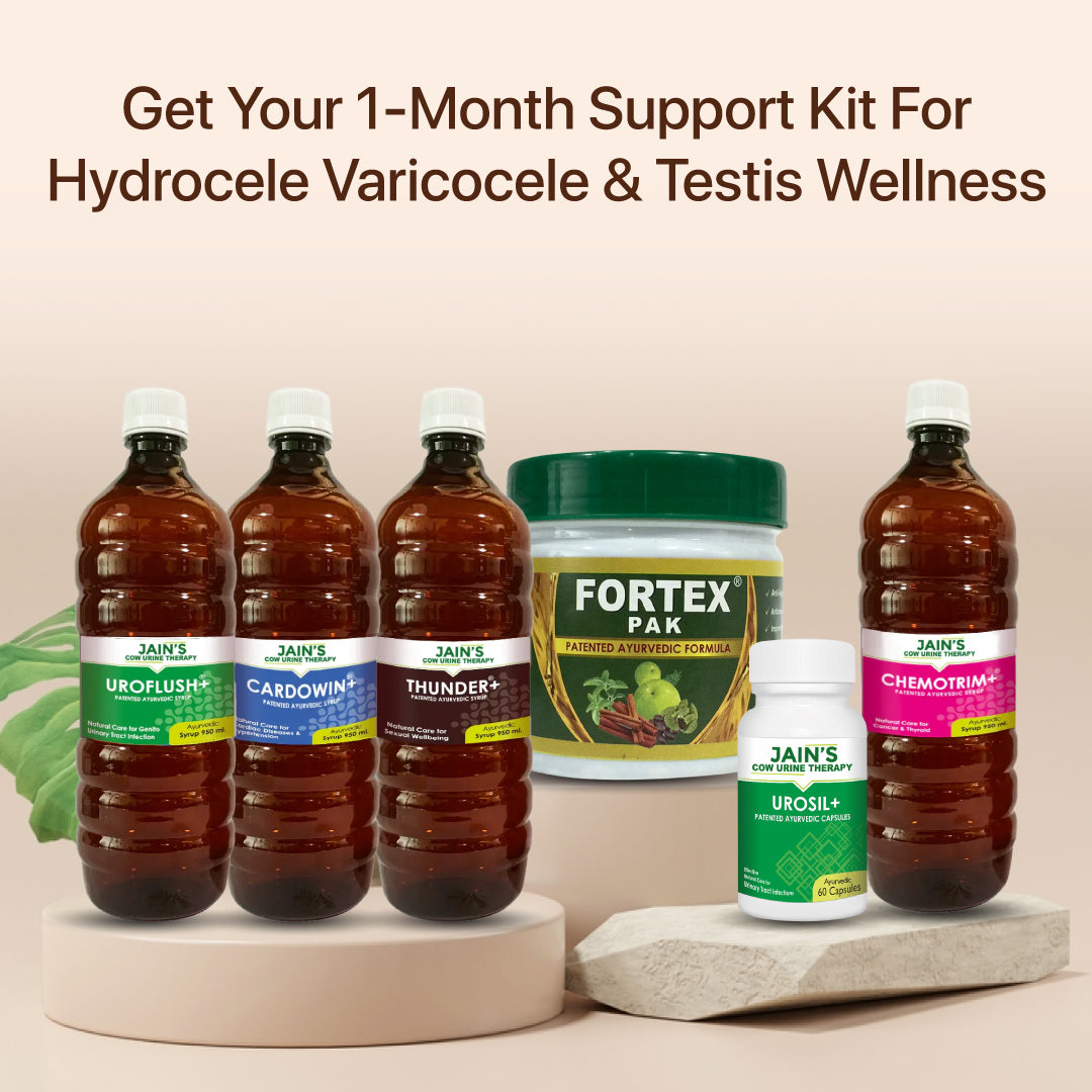Hydrocele, Varicocele, and Testicular Health Kit By Jain's Cow Urine Therapy