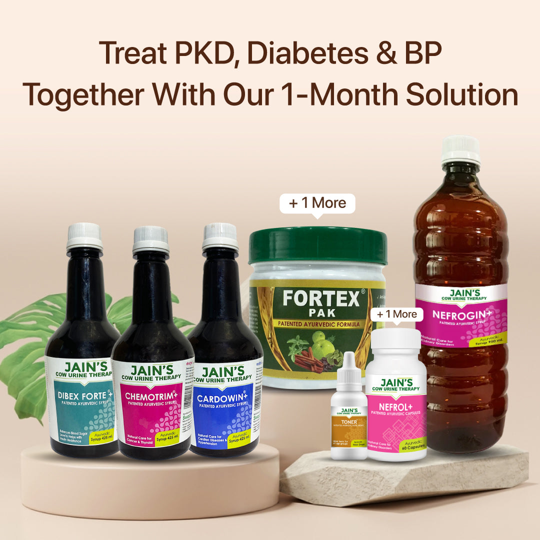 PKD, Diabetes And High BP Support Kit By Jain's Cow Urine Therapy