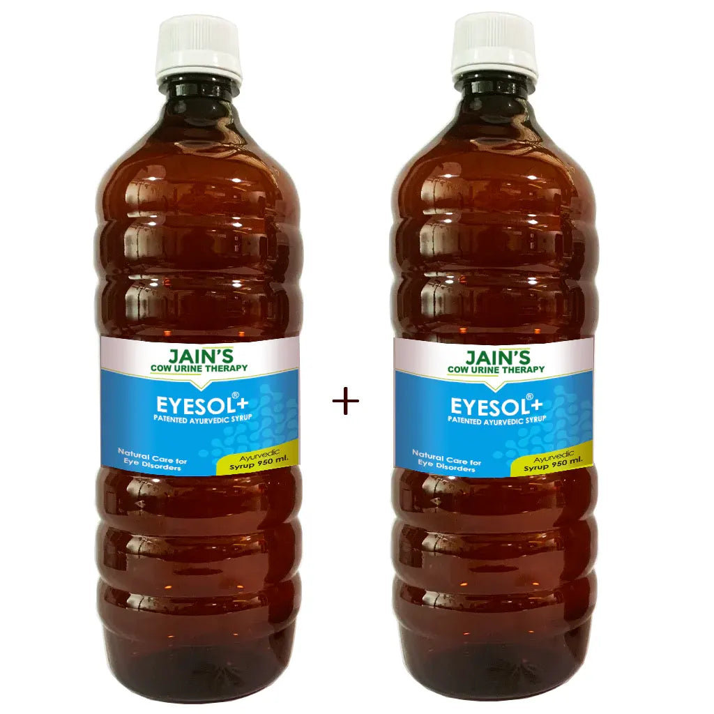 Jain's Cow Urine Therapy Eyesol+ Patented Ayurvedic Syrup