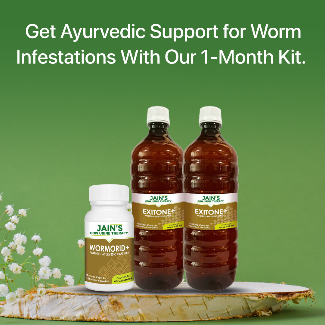 Worm Infestations Support Kit - Jain's Cow Urine Therapy