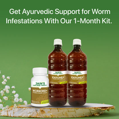 Worm Infestations Support Kit By Jain's Cow Urine Therapy