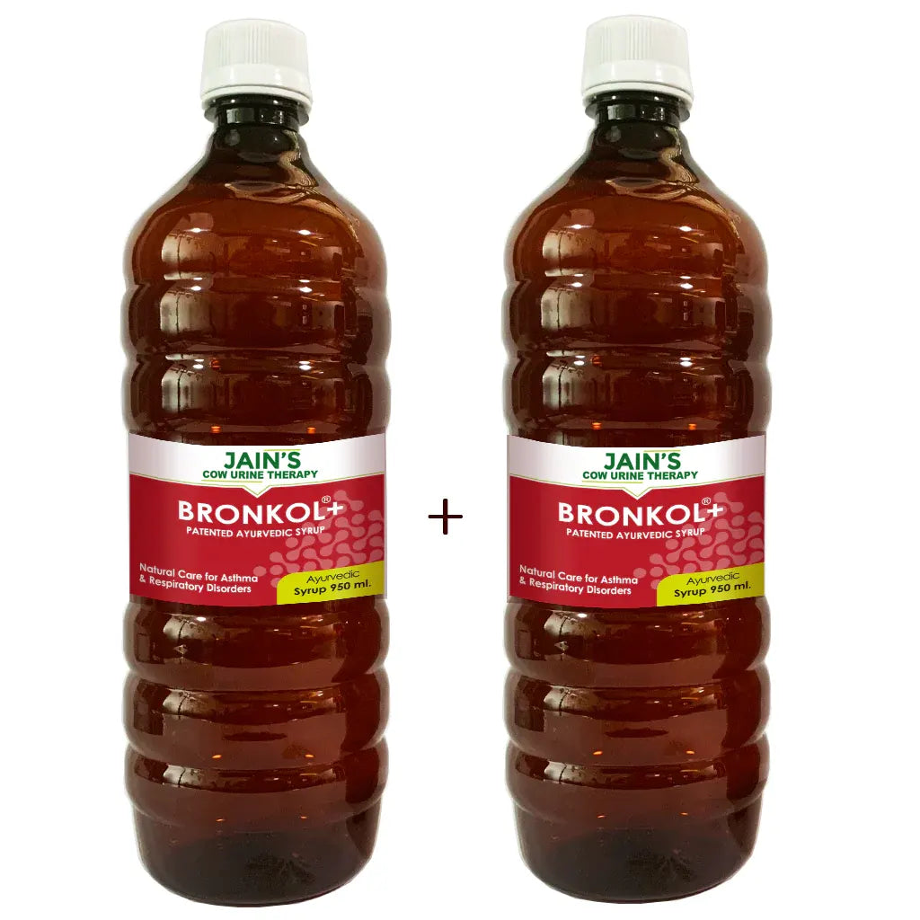 Bronkol+ Syrup 950ml - Sugar Free - Pack of 2 - Patented Ayurvedic Syrup