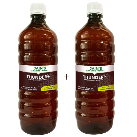 Thunder+ Syrup 950ml - Sugar Free - Pack of 2 - Patented Ayurvedic Syrup