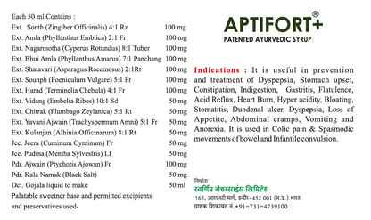Aptifort+ Syrup 950ml - Sugar Free - Pack of 2 - Patented Ayurvedic Syrup - Jain's Cow Urine Therapy